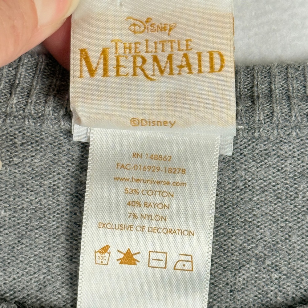 Torrid Disney Her Universe Ariel Sweater Womens 2 2X Sequin Mermaid Whimsical - Picture 5 of 8